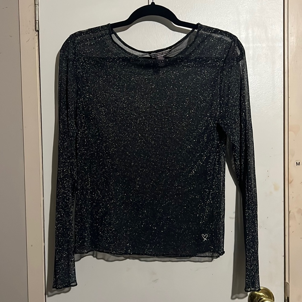 Victoria's Secret Sheer Glitter Black size XS/S